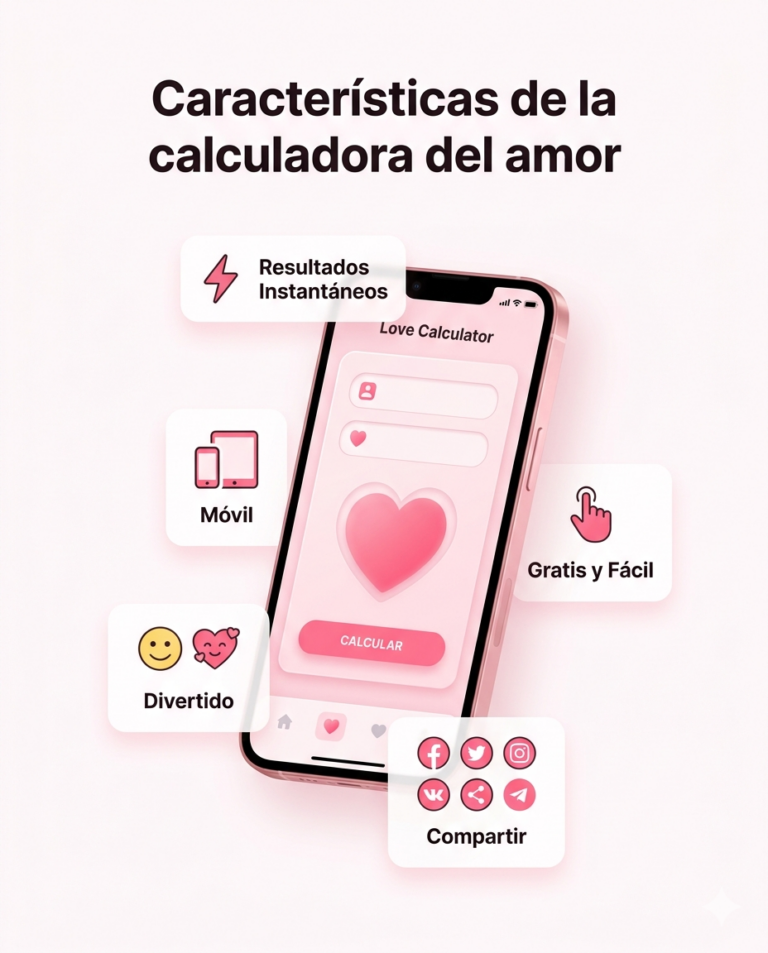 Calculadora de Amor Características de la calculadora del amor