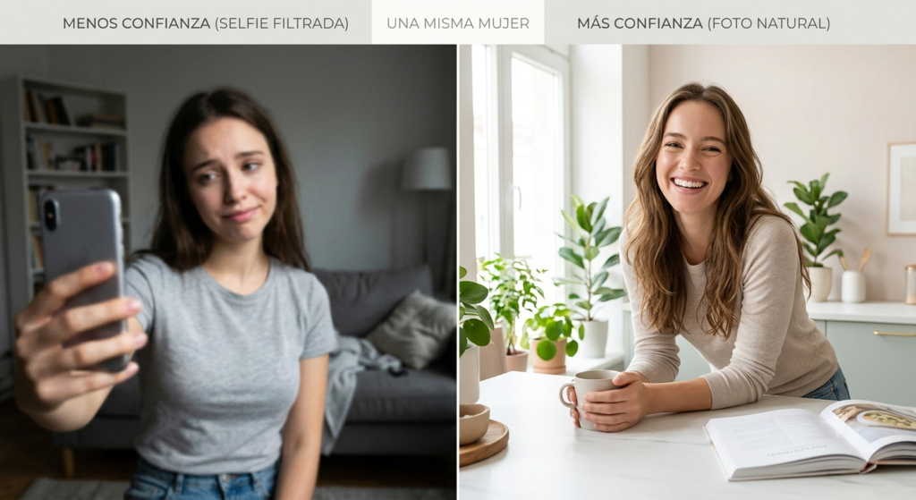 Consejos de Citas Online para Mujeres Perfil de citas online con foto natural