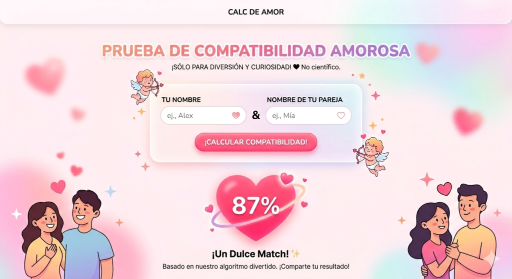 Calculadora de Amor que es una calculadora del amor