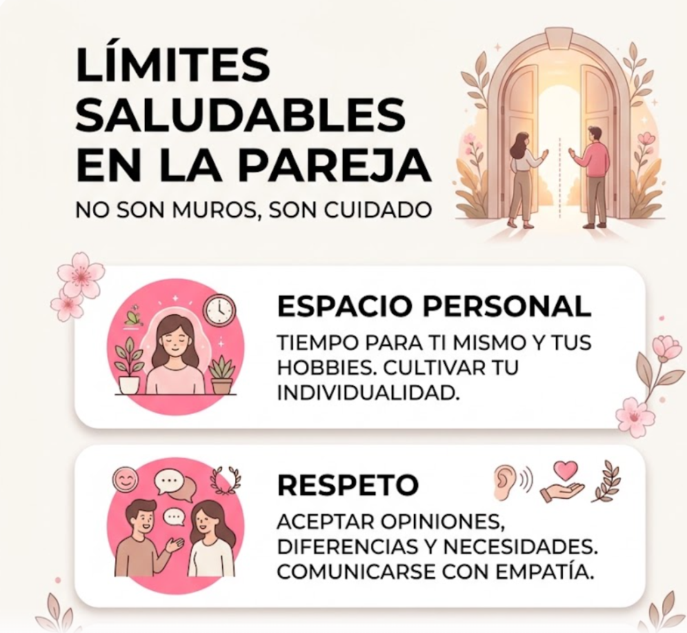 Cómo Ser una Buena Novia Infografía sobre límites sanos en una relación